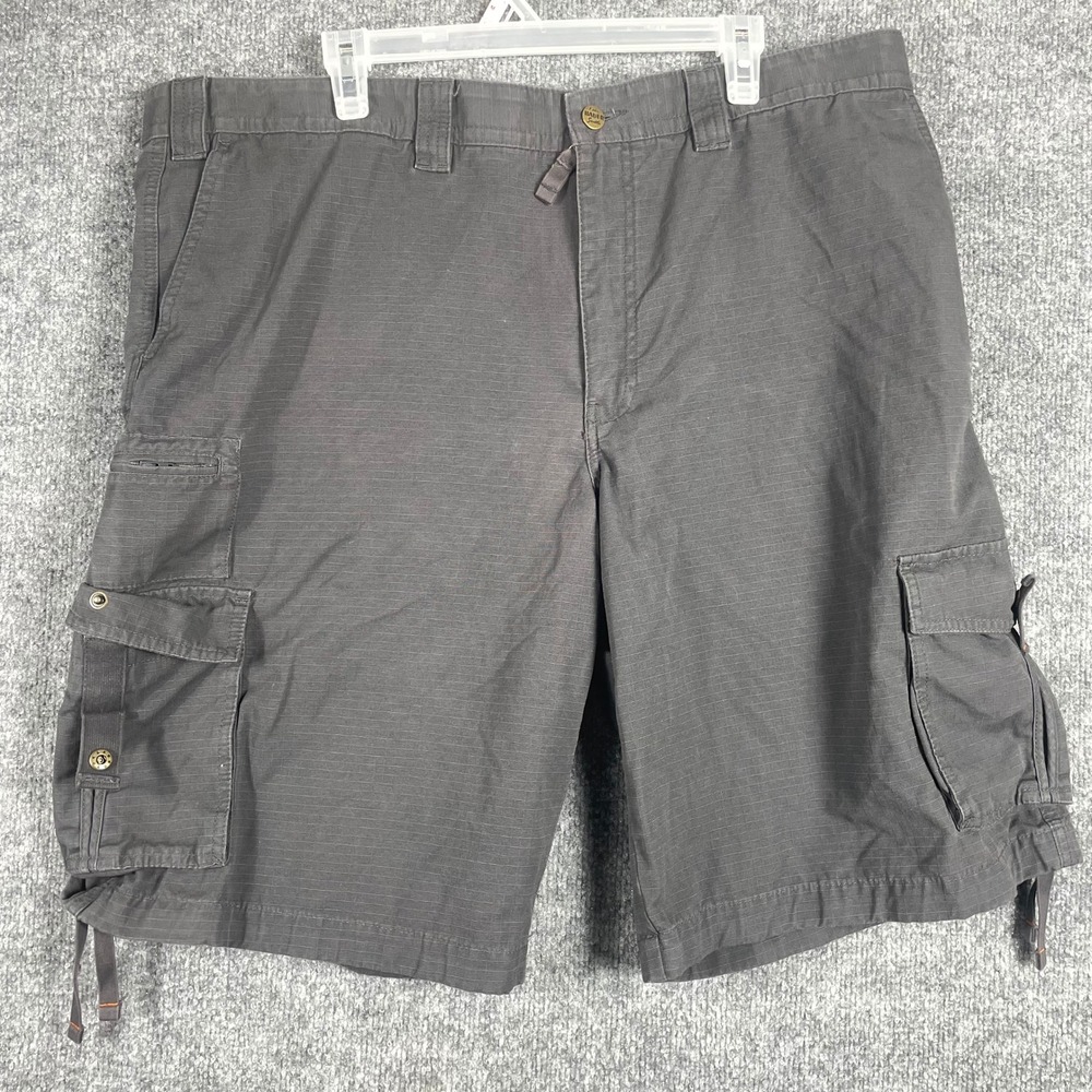 Eddie Bauer Cargo Shorts Mens 40 Gray Ripstop Gorpcore Outdoor Hiking Utility
